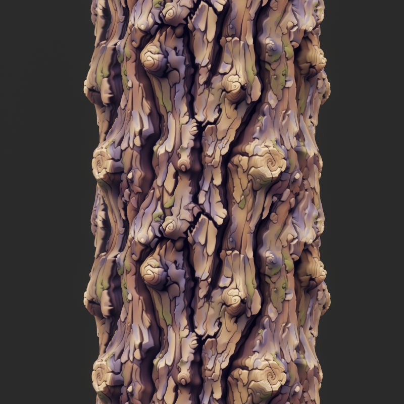 Stylized Bark Seamless Texture CG टेक्स्चर्स .c4d .max .obj .3ds .fbx .stl .blend 