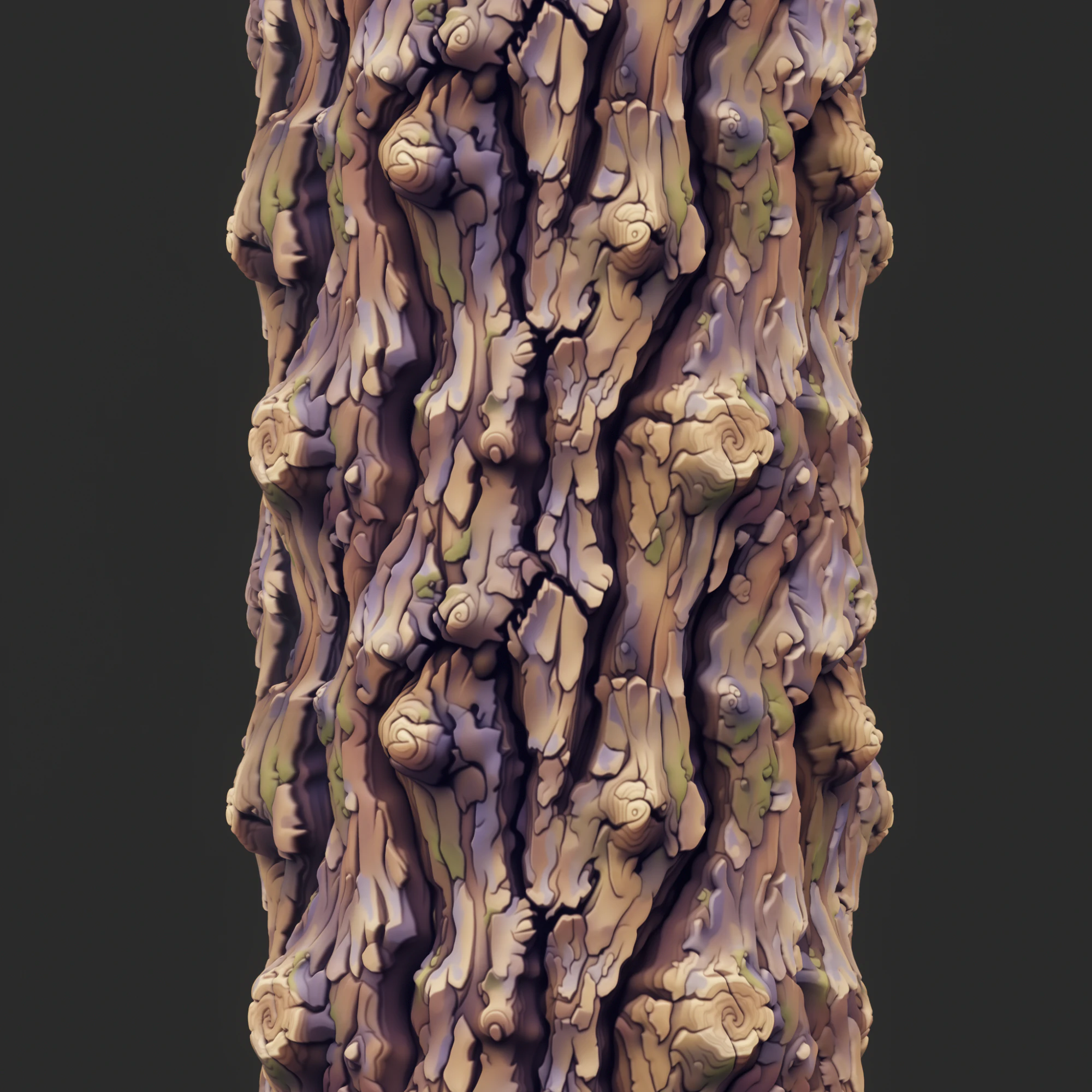 Stylized Bark Seamless Texture CG Textures .c4d .max .obj .3ds .fbx .stl .blend 