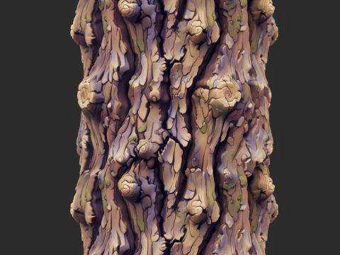 様式化された樹皮のシームレスなテクスチャ CG テクスチャ