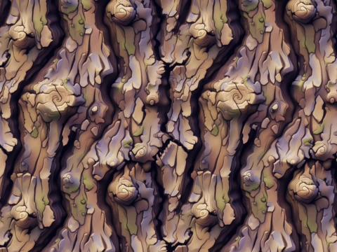 Stylized Bark Seamless Texture CG Textures