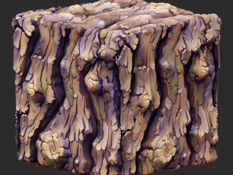 Stylized Bark Seamless Texture CG टेक्स्चर्स