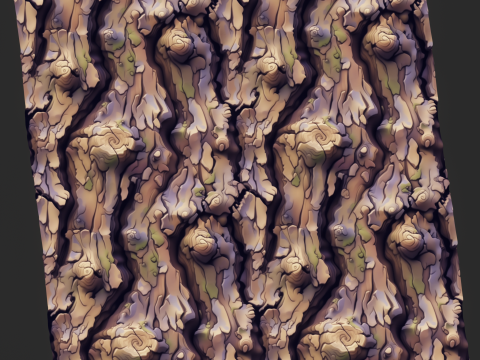 Stylized Bark Seamless Texture CG टेक्स्चर्स