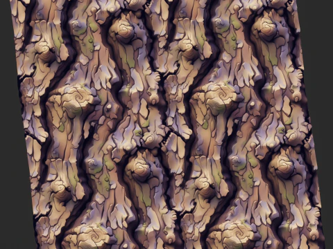 Stylized Bark Seamless Texture CG Textures