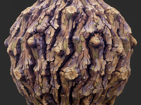 Stylized Bark Seamless Texture CG Textures