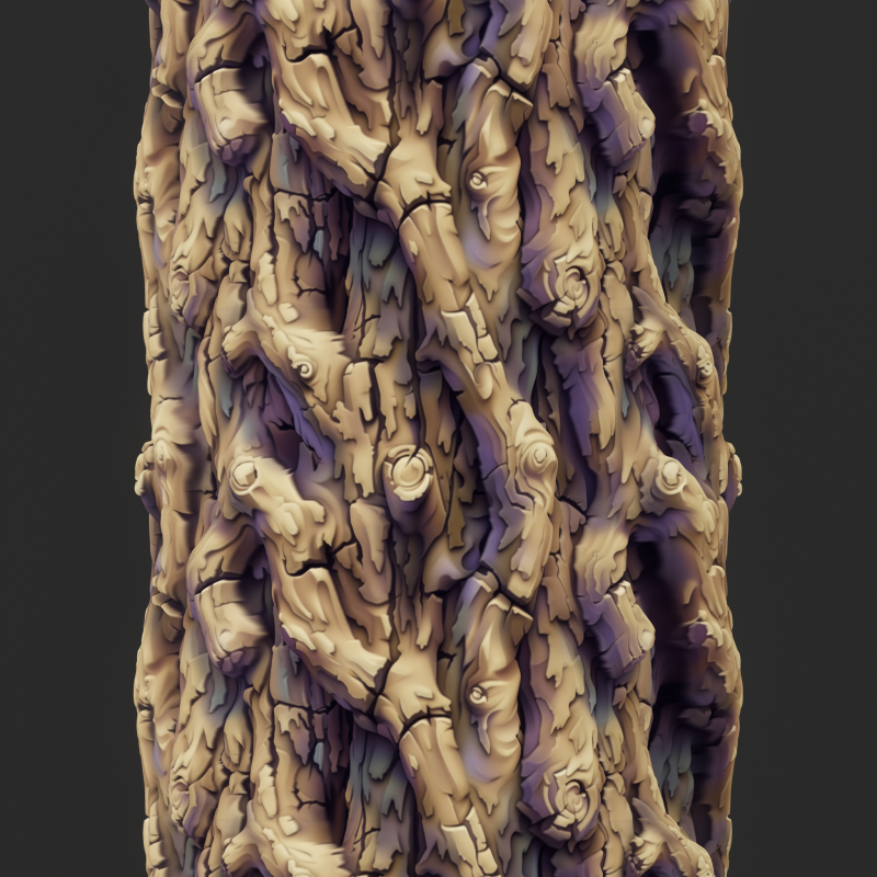 Stylized Bark Seamless Texture CG Textures .c4d .max .obj .3ds .fbx .stl .blend 