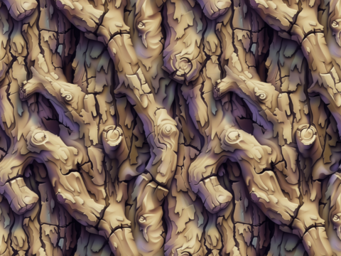 Stylized Bark Seamless Texture CG Textures