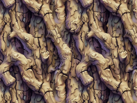 Stylized Bark Seamless Texture CG Textures