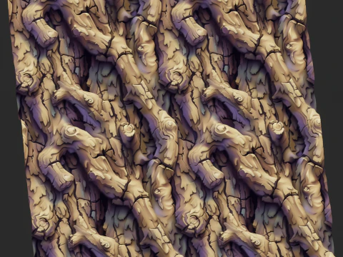 Stylized Bark Seamless Texture CG Textures