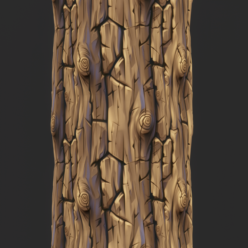 Stylized Bark Seamless Texture CG Текстуры .c4d .max .obj .3ds .fbx .stl .blend 