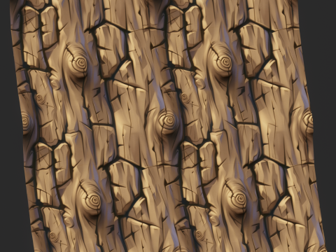 Stylized Bark Seamless Texture CG Текстуры