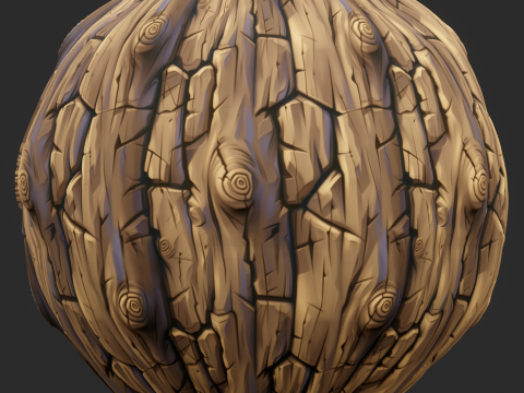 Stylized Bark Seamless Texture CG Текстуры