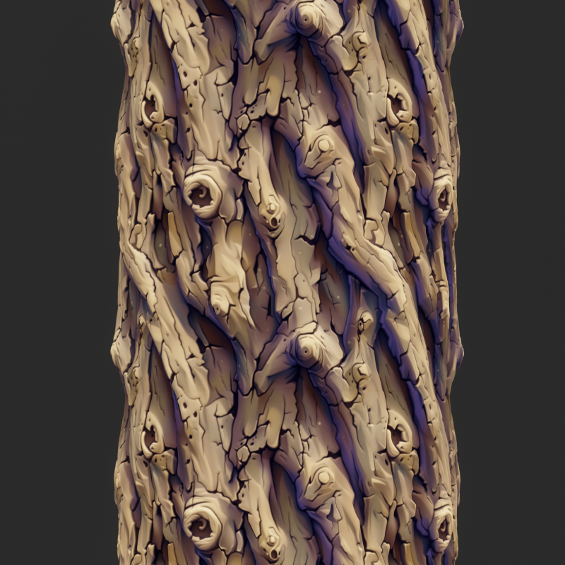 Stylized Bark Seamless Texture CG Texturen .c4d .max .obj .3ds .fbx .stl .blend 