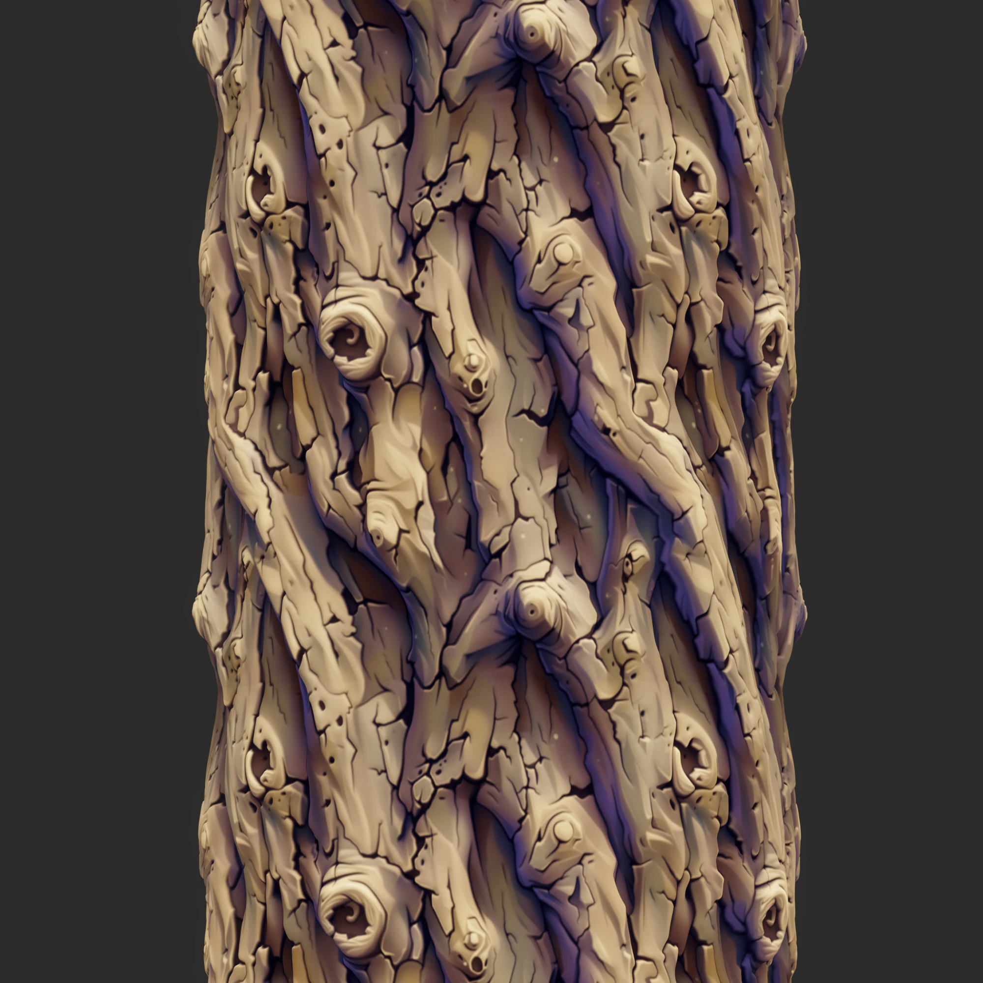 Stylized Bark Seamless Texture CG Textures .c4d .max .obj .3ds .fbx .stl .blend 