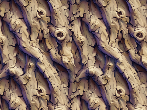 Stylized Bark Seamless Texture CG Texturen