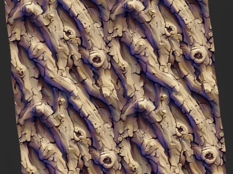 Stylized Bark Seamless Texture CG Textures
