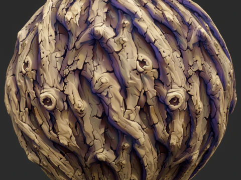 Stylized Bark Seamless Texture CG Textures