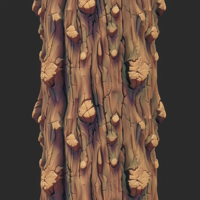 Stylized Bark Seamless Texture CG Textures .c4d .max .obj .3ds .fbx .stl .blend 