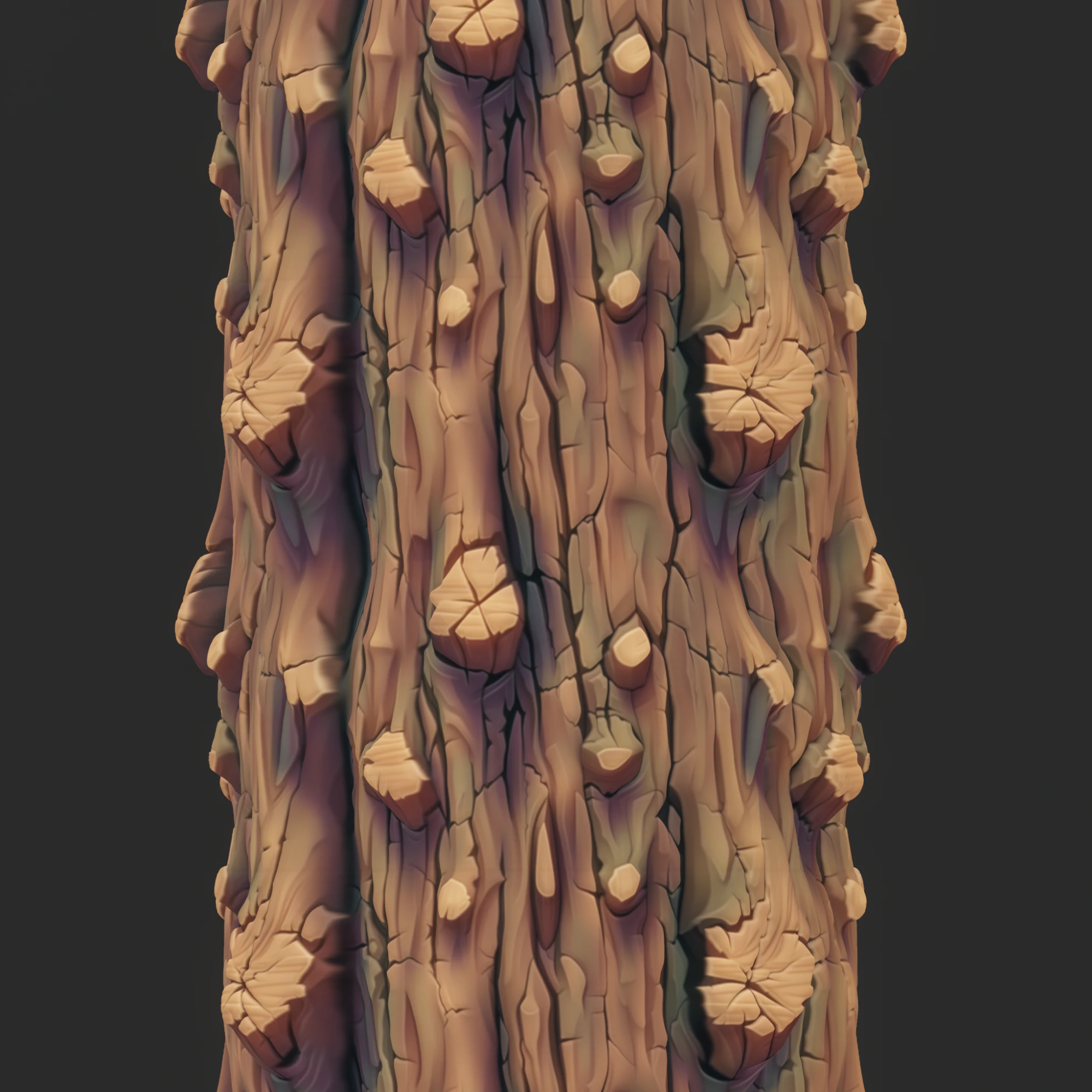 Stylized Bark Seamless Texture CG Textures .c4d .max .obj .3ds .fbx .stl .blend 