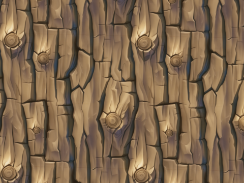 Stylized Bark Seamless Texture Tekstur CG