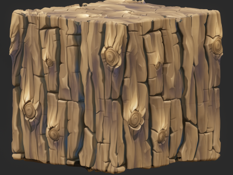 Stylized Bark Seamless Texture Tekstur CG