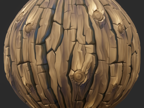 Stylized Bark Seamless Texture Tekstur CG