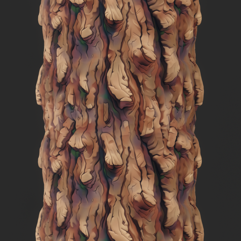 Stylized Bark Seamless Texture CG Textures .c4d .max .obj .3ds .fbx .stl .blend 