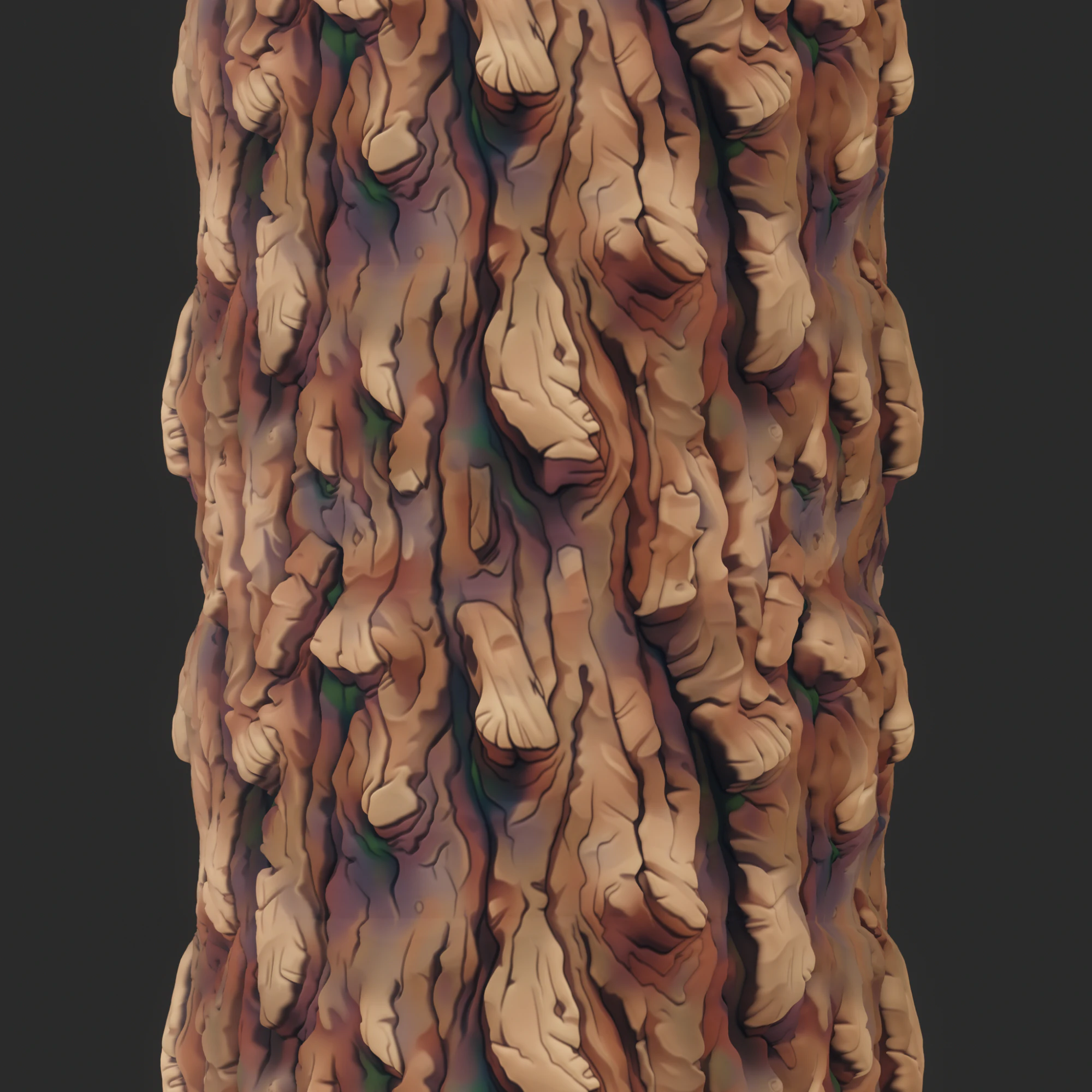 Stylized Bark Seamless Texture CG Textures .c4d .max .obj .3ds .fbx .stl .blend 