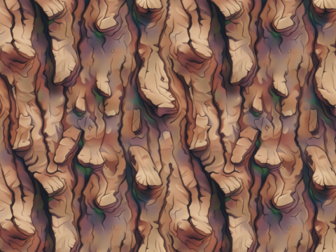 Stylized Bark Seamless Texture CG Textures