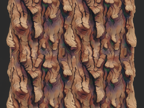 Stylized Bark Seamless Texture CG Textures