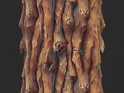 Stylized Bark Seamless Texture CG टेक्स्चर्स