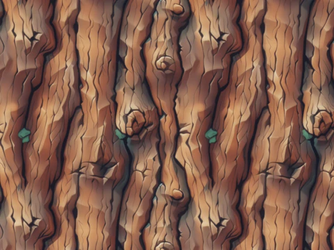 Stylized Bark Seamless Texture CG Textures