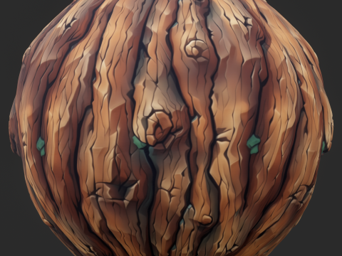 Stylized Bark Seamless Texture CG Текстуры