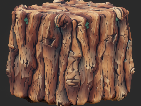 Stylized Bark Seamless Texture CG Текстуры