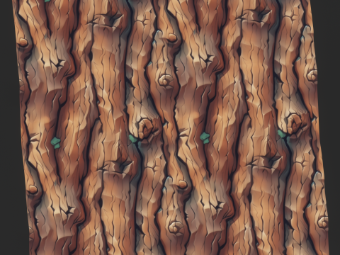 Stylized Bark Seamless Texture CG Текстуры