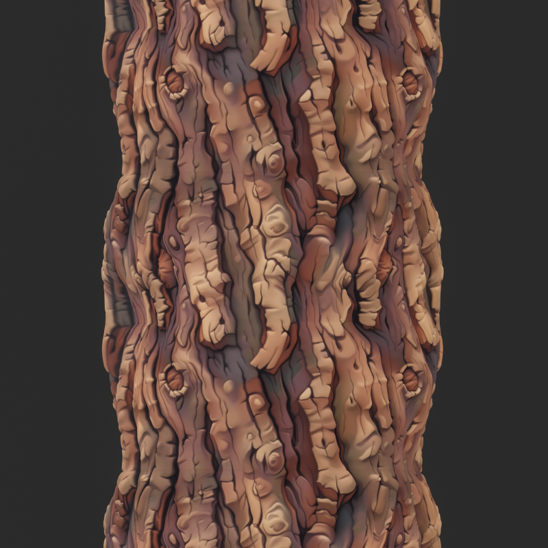 Stylized Bark Seamless Texture CG टेक्स्चर्स .c4d .max .obj .3ds .fbx .stl .blend 