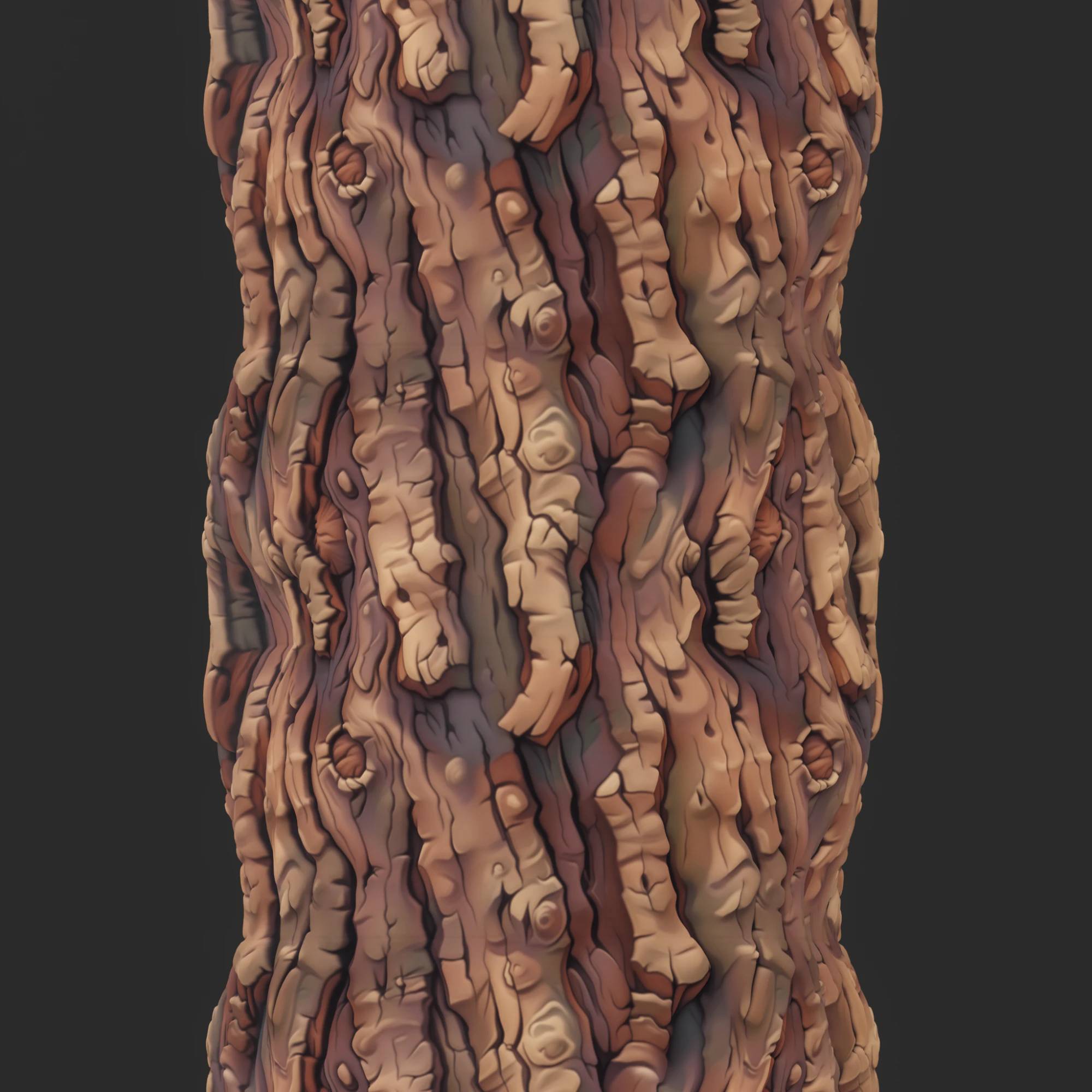 Stylized Bark Seamless Texture CG Textures .c4d .max .obj .3ds .fbx .stl .blend 