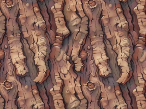 Stylized Bark Seamless Texture CG Textures