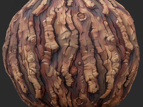 Stylized Bark Seamless Texture CG टेक्स्चर्स