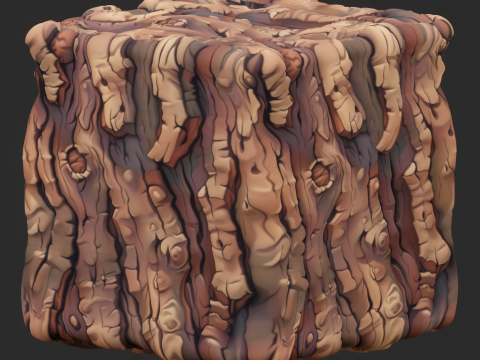 Stylized Bark Seamless Texture CG टेक्स्चर्स