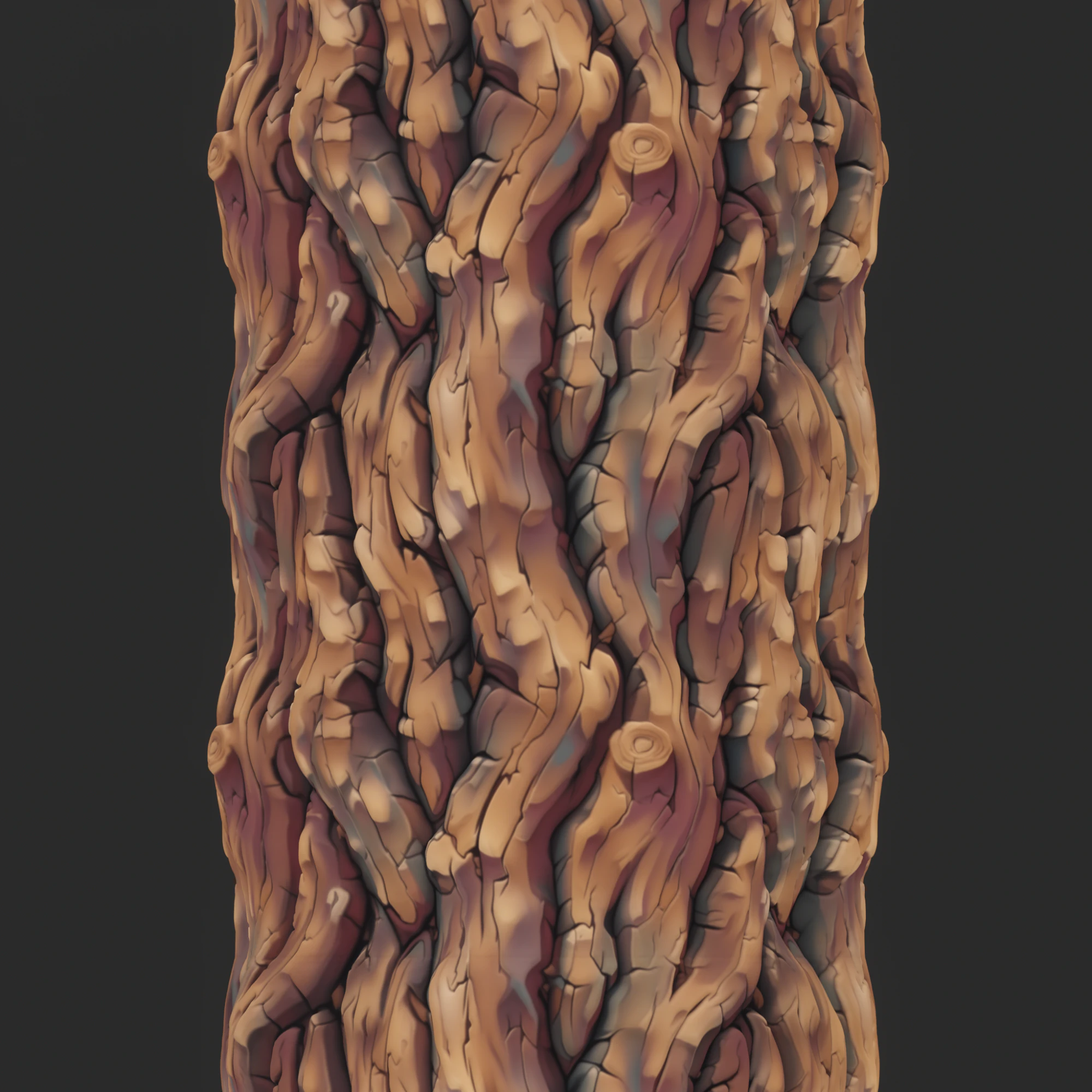 Stylized Bark Seamless Texture CG Textures .c4d .max .obj .3ds .fbx .stl .blend 