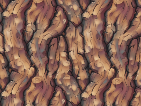 Stylized Bark Seamless Texture CG 텍스쳐
