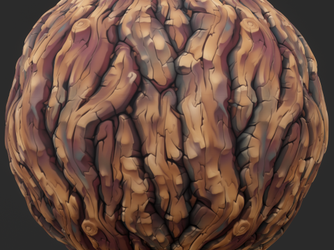 Stylized Bark Seamless Texture CG 텍스쳐