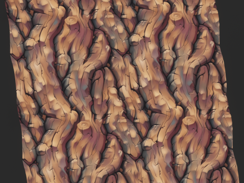 Stylized Bark Seamless Texture CG 텍스쳐