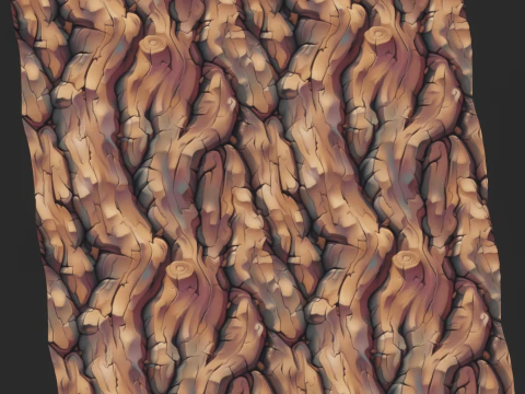 Stylized Bark Seamless Texture CG Textures