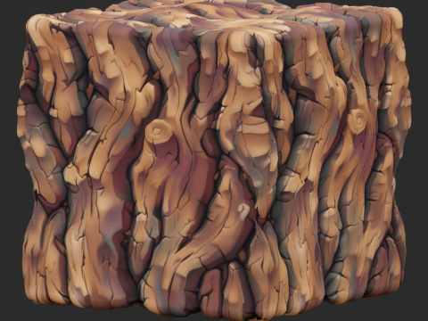 Stylized Bark Seamless Texture CG 텍스쳐