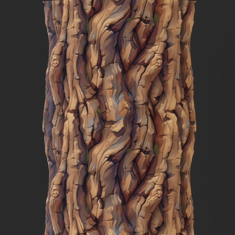Stylized Bark Seamless Texture CG Tekstury .c4d .max .obj .3ds .fbx .stl .blend 