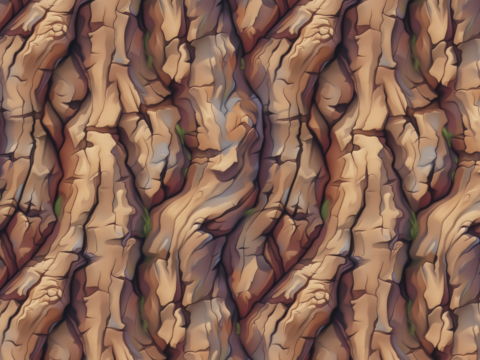 Stylized Bark Seamless Texture CG Tekstury