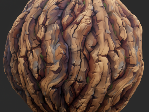 Stylized Bark Seamless Texture CG Tekstury
