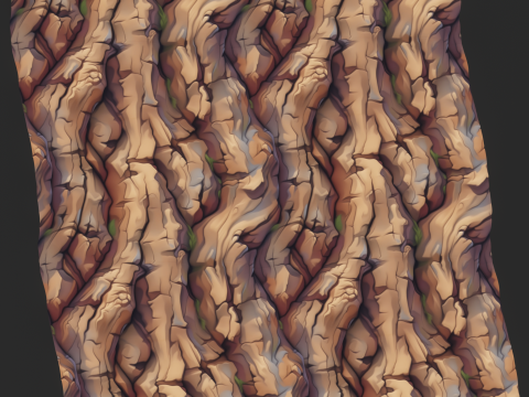 Stylized Bark Seamless Texture CG Tekstury