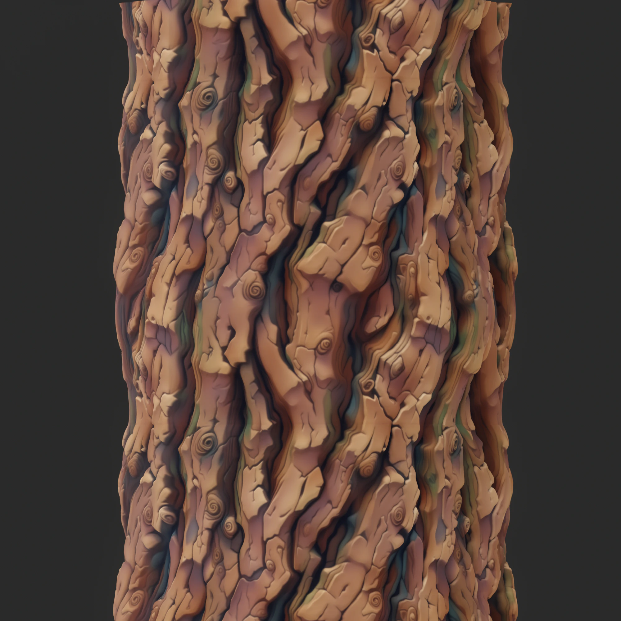 Stylized Bark Seamless Texture CG Textures .c4d .max .obj .3ds .fbx .stl .blend 